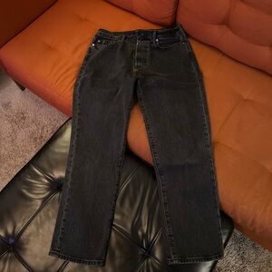 Abercrombie & Fitch 34x32 rigid denim loose fit Men's Black Straight-Leg Jeans